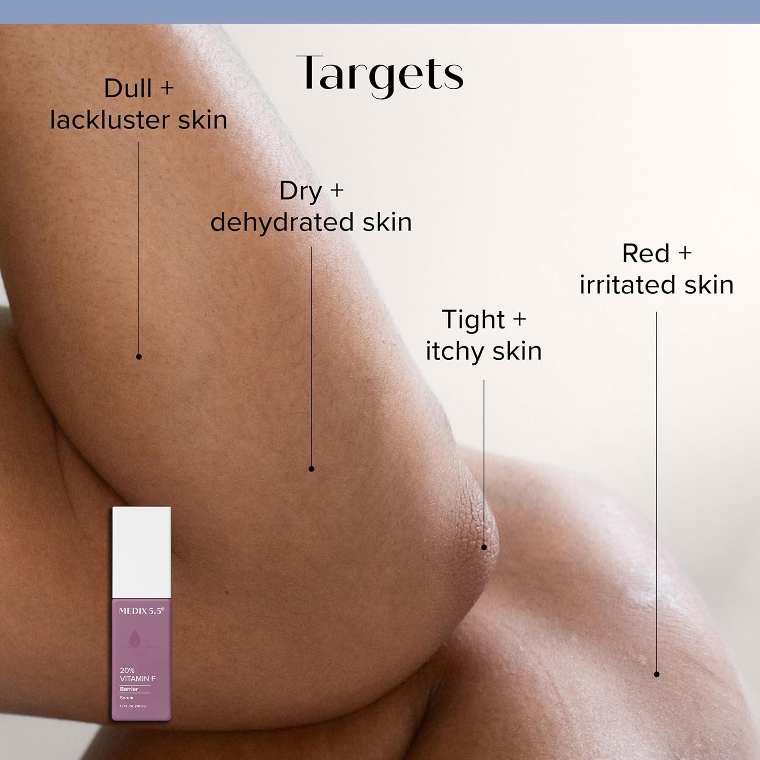 imageMEDIX Fragrance Free Firming Retinol Body Lotion 3 Hyaluronic Acid Serum Booster 2pc Skin Care Set Crepey Skin Care Treatment Anti Aging Body Cream amp Face Moisturizer For Crepe Skin amp Dry SkinFragranceFree Retinol Cream 20 Vitamin F Serum Set
