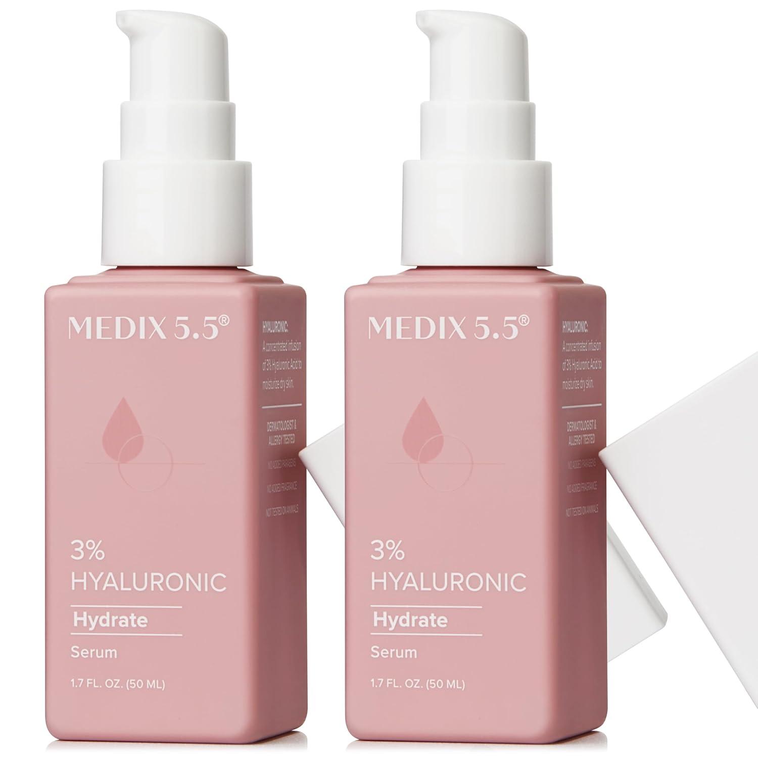 imageMEDIX Fragrance Free Firming Retinol Body Lotion 3 Hyaluronic Acid Serum Booster 2pc Skin Care Set Crepey Skin Care Treatment Anti Aging Body Cream amp Face Moisturizer For Crepe Skin amp Dry Skin3 Hyaluronic Acid Booster