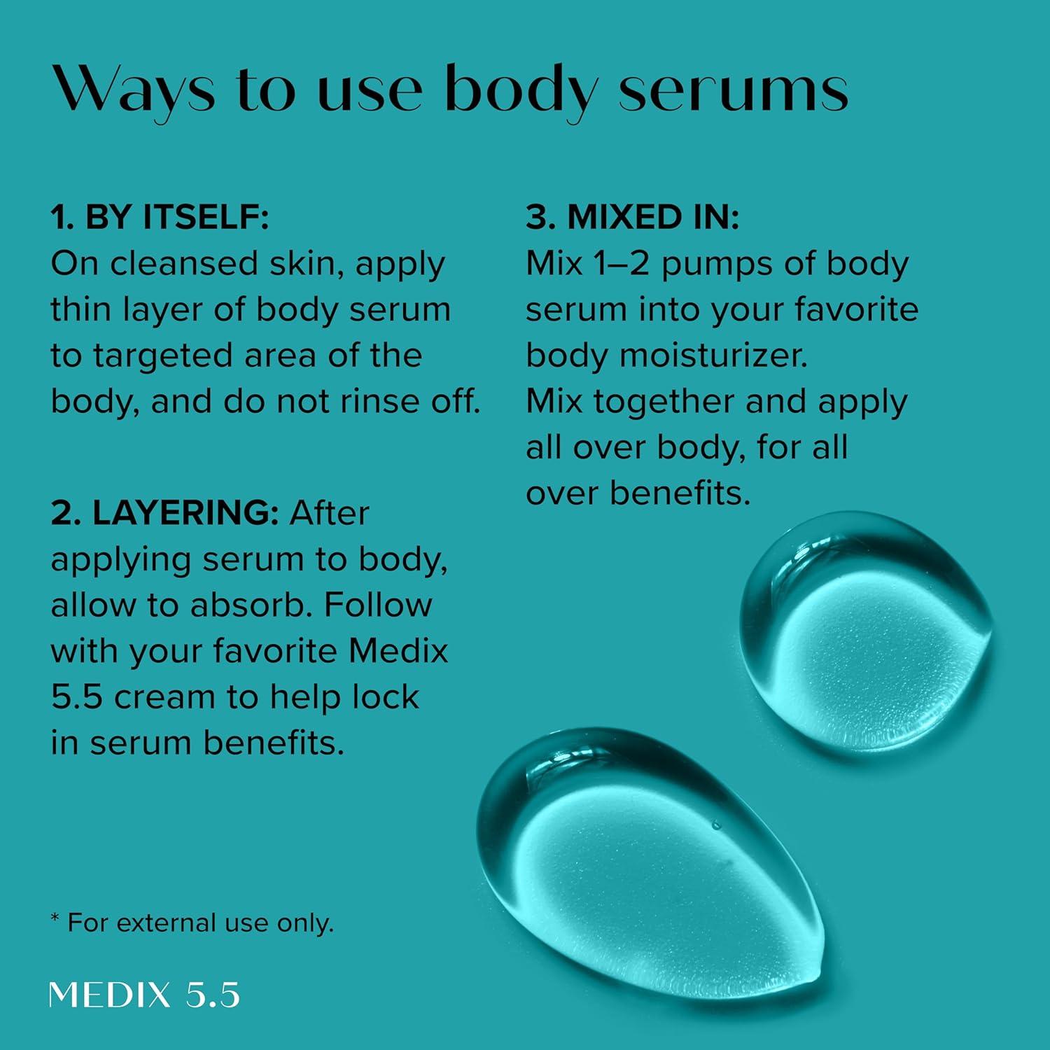 imageMEDIX Fragrance Free Firming Retinol Body Lotion 3 Hyaluronic Acid Serum Booster 2pc Skin Care Set Crepey Skin Care Treatment Anti Aging Body Cream amp Face Moisturizer For Crepe Skin amp Dry Skin10 AHA Renew Exfoliating Booster