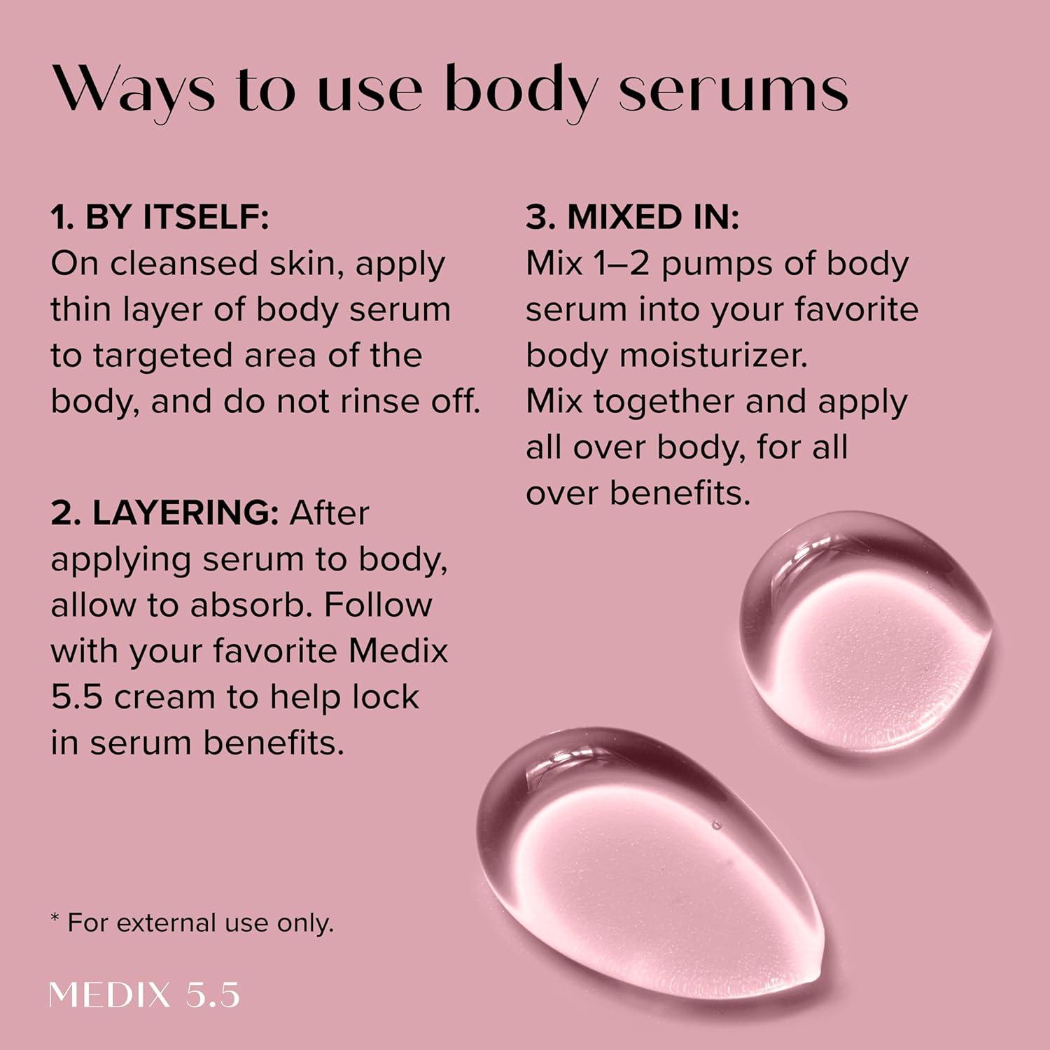 imageMEDIX Fragrance Free Firming Retinol Body Lotion 3 Hyaluronic Acid Serum Booster 2pc Skin Care Set Crepey Skin Care Treatment Anti Aging Body Cream amp Face Moisturizer For Crepe Skin amp Dry Skin3 Hyaluronic Acid Booster