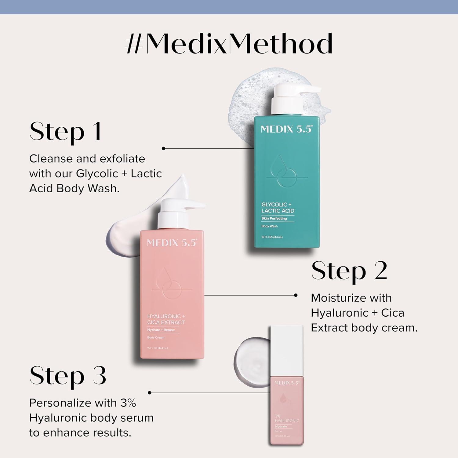 imageMEDIX Fragrance Free Firming Retinol Body Lotion 3 Hyaluronic Acid Serum Booster 2pc Skin Care Set Crepey Skin Care Treatment Anti Aging Body Cream amp Face Moisturizer For Crepe Skin amp Dry SkinHyaluronic Acid Cream Booster Set