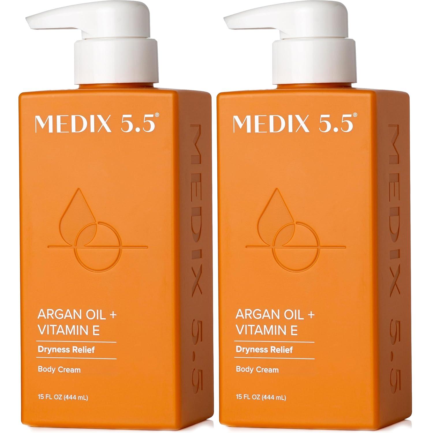 imageMEDIX Anti Aging Skin Care 3PC Set Retinol Body Cream Exfoliating AHA Glycolic Acid Foaming Face amp Body Wash Vitamin F Booster Serum Wash Treat Hydrate Skincare Set5 Argan Oil Dryness Relief Cream