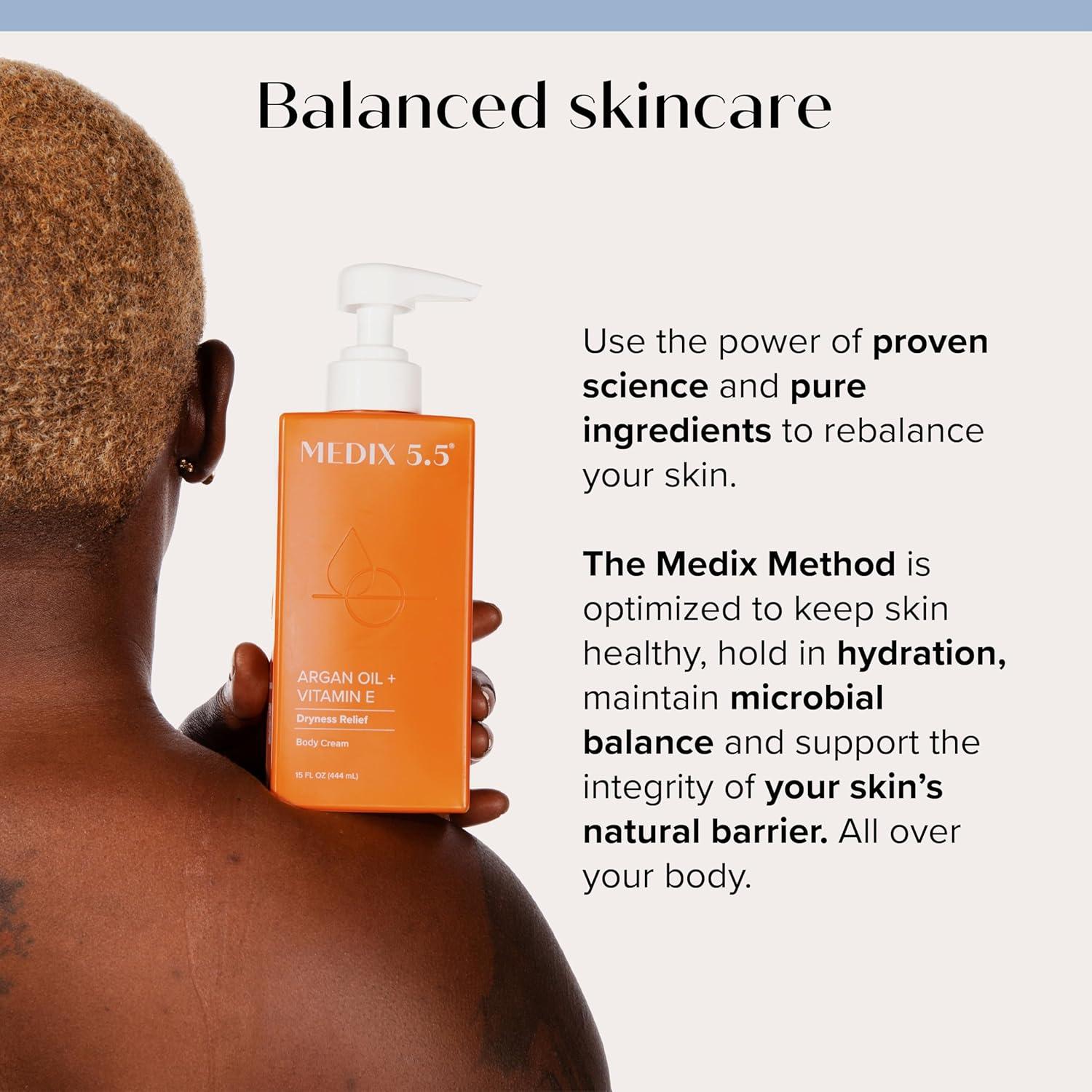 imageMEDIX Anti Aging Skin Care 3PC Set Retinol Body Cream Exfoliating AHA Glycolic Acid Foaming Face amp Body Wash Vitamin F Booster Serum Wash Treat Hydrate Skincare Set5 Argan Oil Dryness Relief Cream
