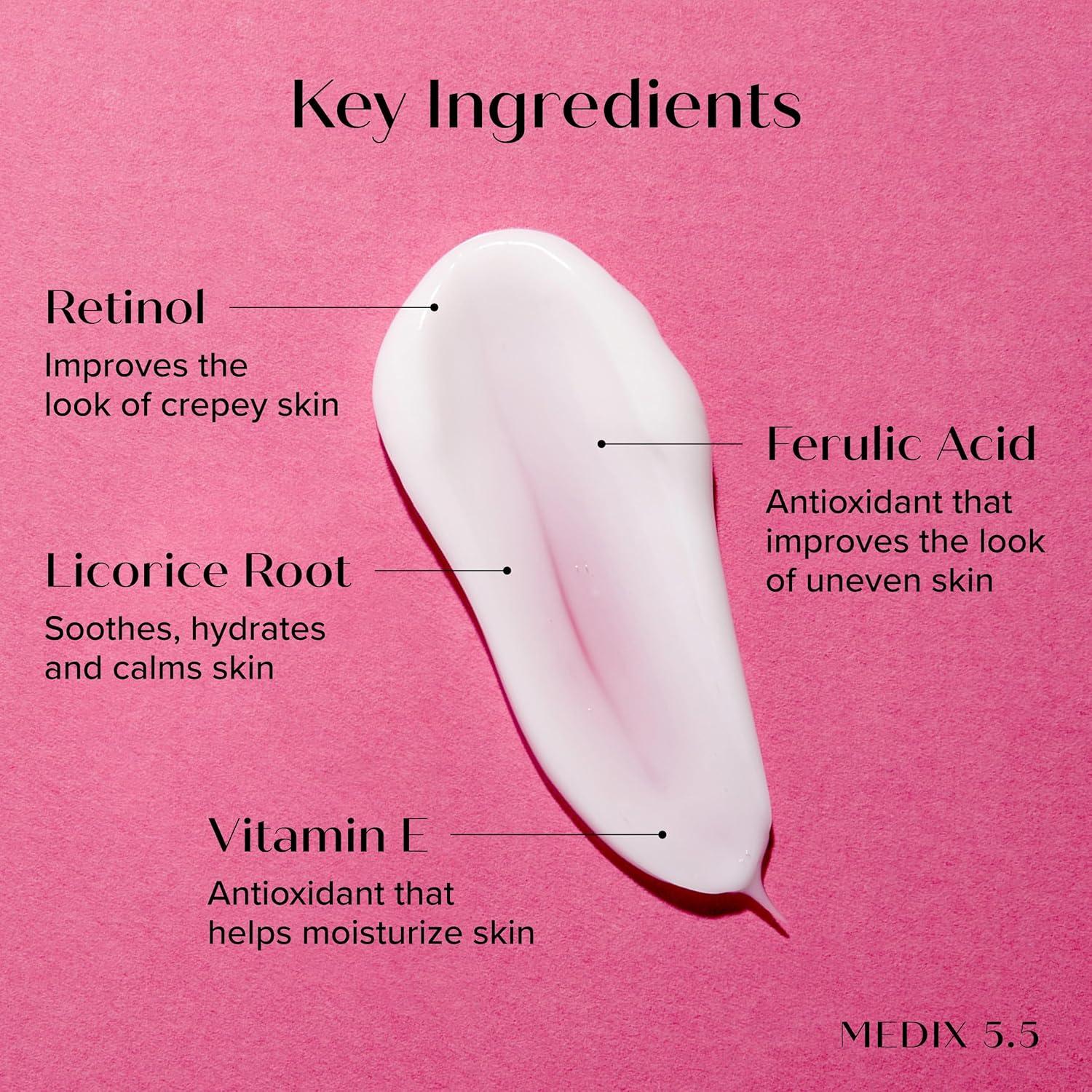 imageMEDIX Anti Aging Skin Care 3PC Set Retinol Body Cream Exfoliating AHA Glycolic Acid Foaming Face amp Body Wash Vitamin F Booster Serum Wash Treat Hydrate Skincare Set1 Retinol Firming Cream
