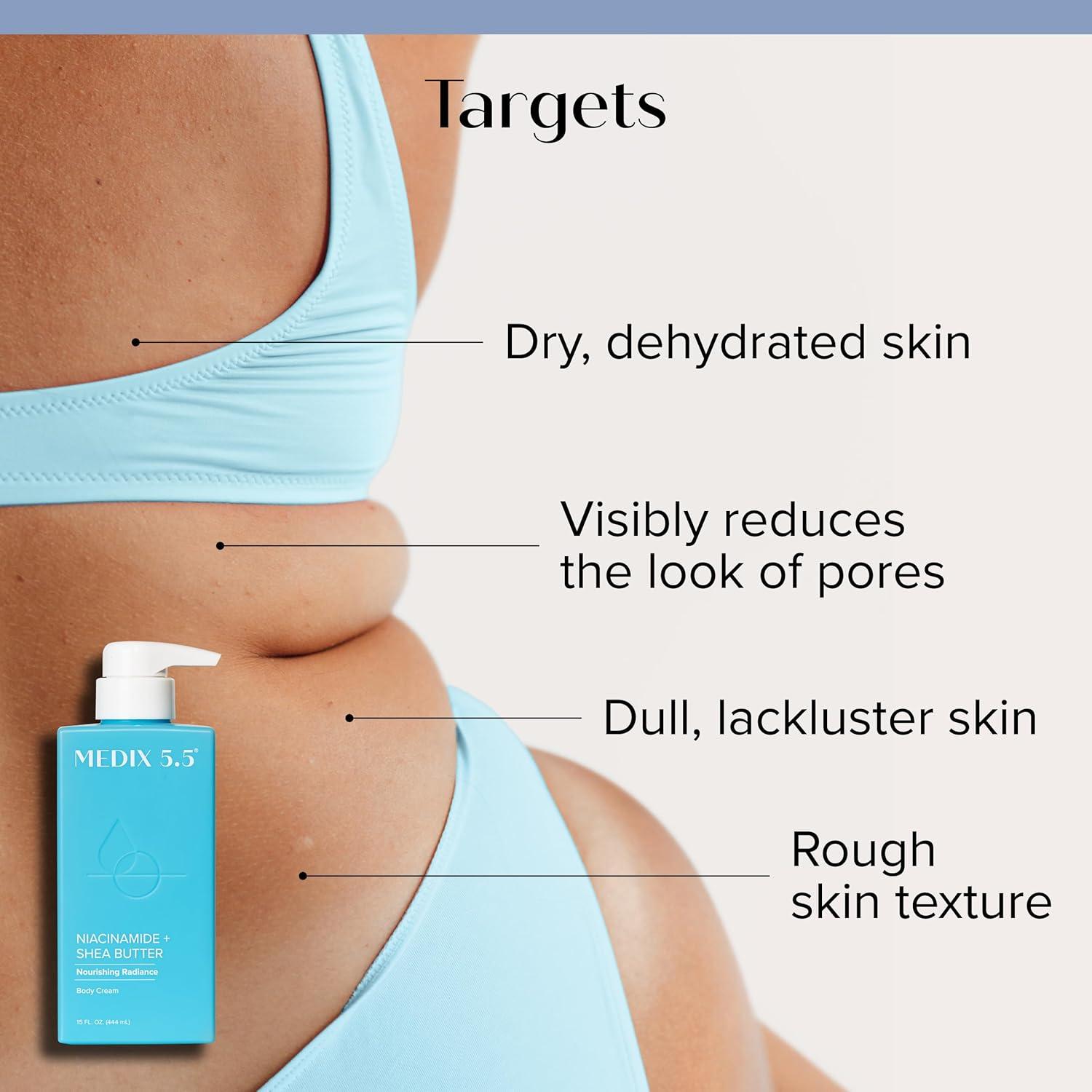 imageMEDIX Anti Aging Skin Care 3PC Set Retinol Body Cream Exfoliating AHA Glycolic Acid Foaming Face amp Body Wash Vitamin F Booster Serum Wash Treat Hydrate Skincare Set8 Niacinamide Brightening Lotion