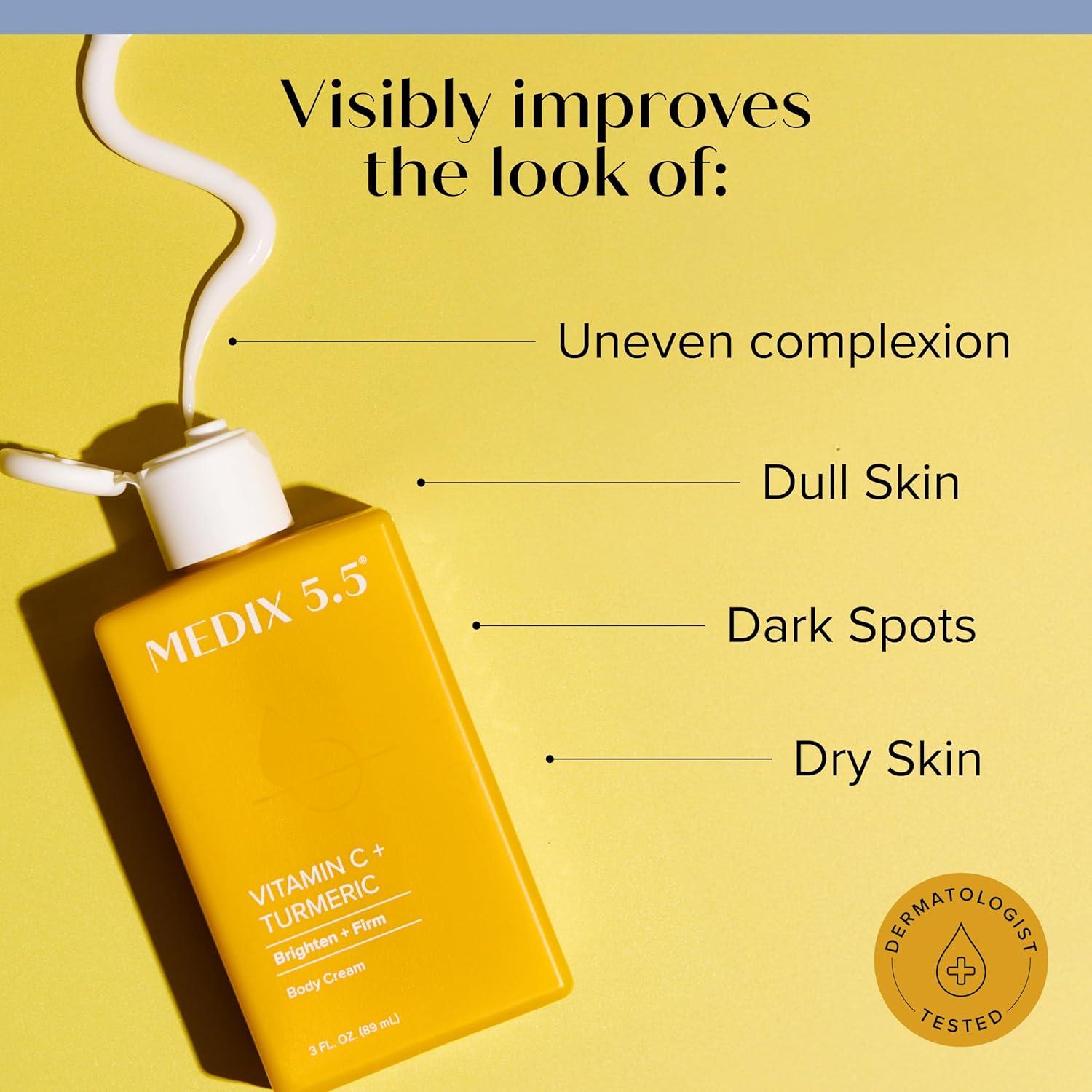 imageMEDIX Vitamin C Cream Wash Hyaluronic Acid Serum 3PC Travel Kit Skin Care Set Vitamin C Body Lotion amp Body Wash 3 Hyaluronic Serum Skincare Set To Improve Look Of Dark Spots amp Dry Skin 3PC