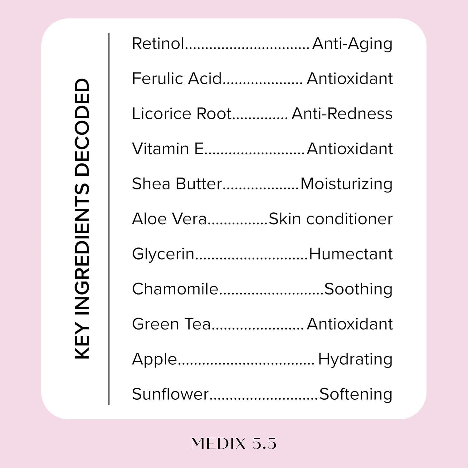imageMedix 55 Exfoliating AHA Glycolic Acid Face amp Body Wash Cleanser Hyaluronic Acid Moisturizing Body Cream Lotion Skin Care 2PC Set Alpha Hydroxy Acid amp Lactic Acid Foaming Face WashGlycolic Body Wash Unscented Retinol Cream