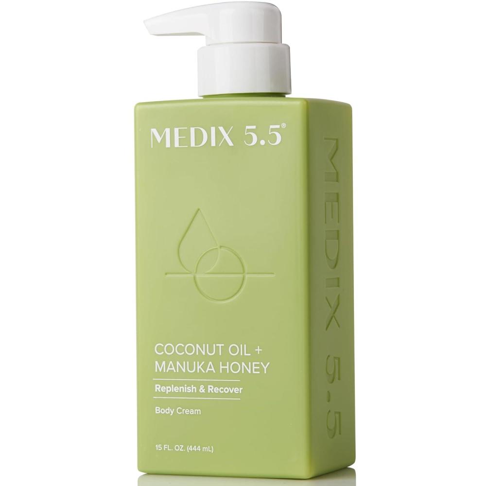 imageMEDIX Anti Aging Skin Care 3PC Set Retinol Body Cream Exfoliating AHA Glycolic Acid Foaming Face amp Body Wash Vitamin F Booster Serum Wash Treat Hydrate Skincare Set6 Coconut Oil Manuka Honey Cream