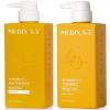 Medix 5.5 Exfoliating AHA Glycolic Acid Face & Body Wash Cleanser + Hyaluronic Acid Moisturizing Body Cream Lotion Skin Care 2PC Set | Alpha Hydroxy Acid & Lactic Acid Foaming Face Wash(Vitamin C Body Wash + Body Cream)