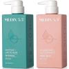 Medix 5.5 Exfoliating AHA Glycolic Acid Face & Body Wash Cleanser + Hyaluronic Acid Moisturizing Body Cream Lotion Skin Care 2PC Set | Alpha Hydroxy Acid & Lactic Acid Foaming Face Wash(Exfoliating Foam Wash + Hyaluronic Acid Cream)