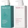 Medix 5.5 Exfoliating AHA Glycolic Acid Face & Body Wash Cleanser + Hyaluronic Acid Moisturizing Body Cream Lotion Skin Care 2PC Set | Alpha Hydroxy Acid & Lactic Acid Foaming Face Wash(Glycolic Body Wash + Unscented Retinol Cream)