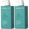 Medix 5.5 Exfoliating AHA Glycolic Acid Face & Body Wash Cleanser + Hyaluronic Acid Moisturizing Body Cream Lotion Skin Care 2PC Set | Alpha Hydroxy Acid & Lactic Acid Foaming Face Wash(Glycolic Exfoliating Body Wash)