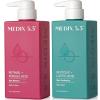Medix 5.5 Exfoliating AHA Glycolic Acid Face & Body Wash Cleanser + Hyaluronic Acid Moisturizing Body Cream Lotion Skin Care 2PC Set | Alpha Hydroxy Acid & Lactic Acid Foaming Face Wash(AHA Exfoliating Wash + Retinol Cream)