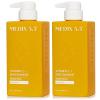 Medix 5.5 Exfoliating AHA Glycolic Acid Face & Body Wash Cleanser + Hyaluronic Acid Moisturizing Body Cream Lotion Skin Care 2PC Set | Alpha Hydroxy Acid & Lactic Acid Foaming Face Wash(Radiant Glow Citrus Body Wash)