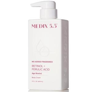 MEDIX Anti Aging Skin Care 3PC Set | Retinol Body Cream + Exfoliating AHA Glycolic Acid Foaming Face & Body Wash + Vitamin F Booster Serum, Wash + Treat + Hydrate Skincare Set(2 – Fragrance-Free Retinol Cream)
